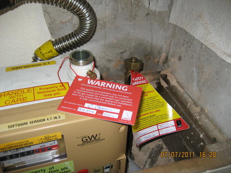 Gas leak repair.